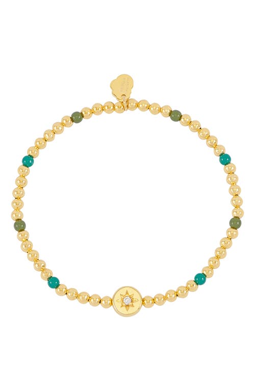 Estella Bartlett North Star Beaded Stretch Bracelet In Gold