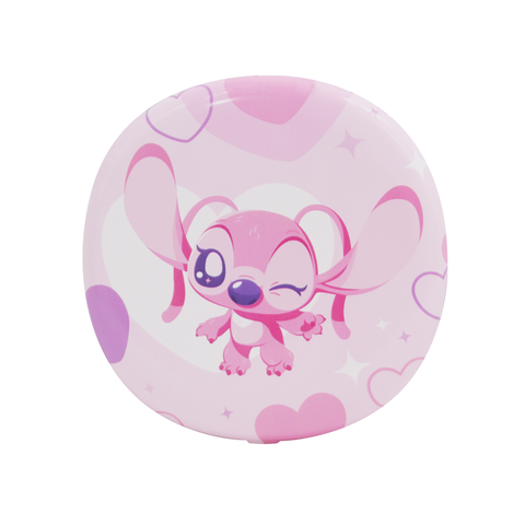 "angel" Rechargeable Led Compact Mirror - Stitch Artwork, 3x Magnification