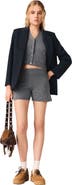 maje Knit shorts with rhinestones