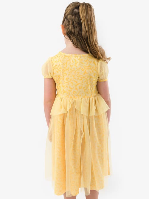 Rufflebutts Princess Dress-up Puff Sleeve Nightgown In Yellow