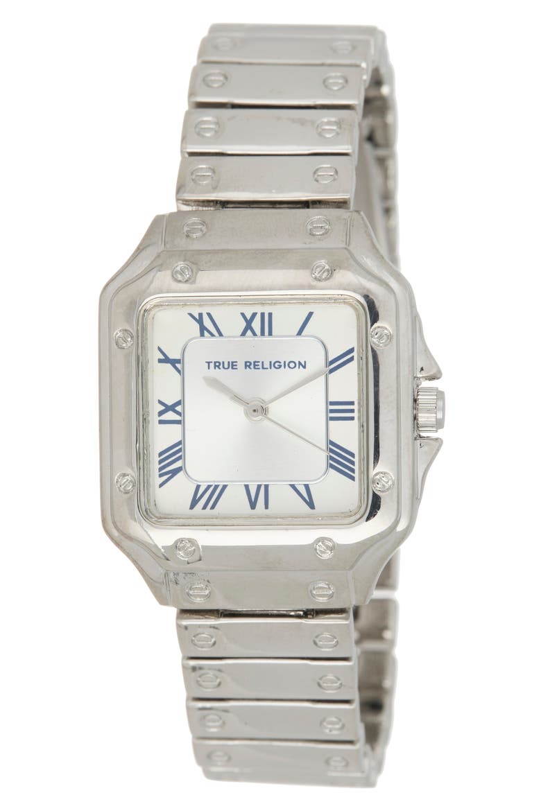 Square Case Bracelet Watch, 28mm x 35mm, Main, color, SILVER