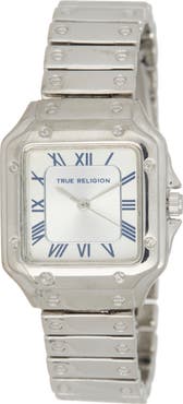 True Religion Square Case Bracelet Watch, 28mm x 35mm