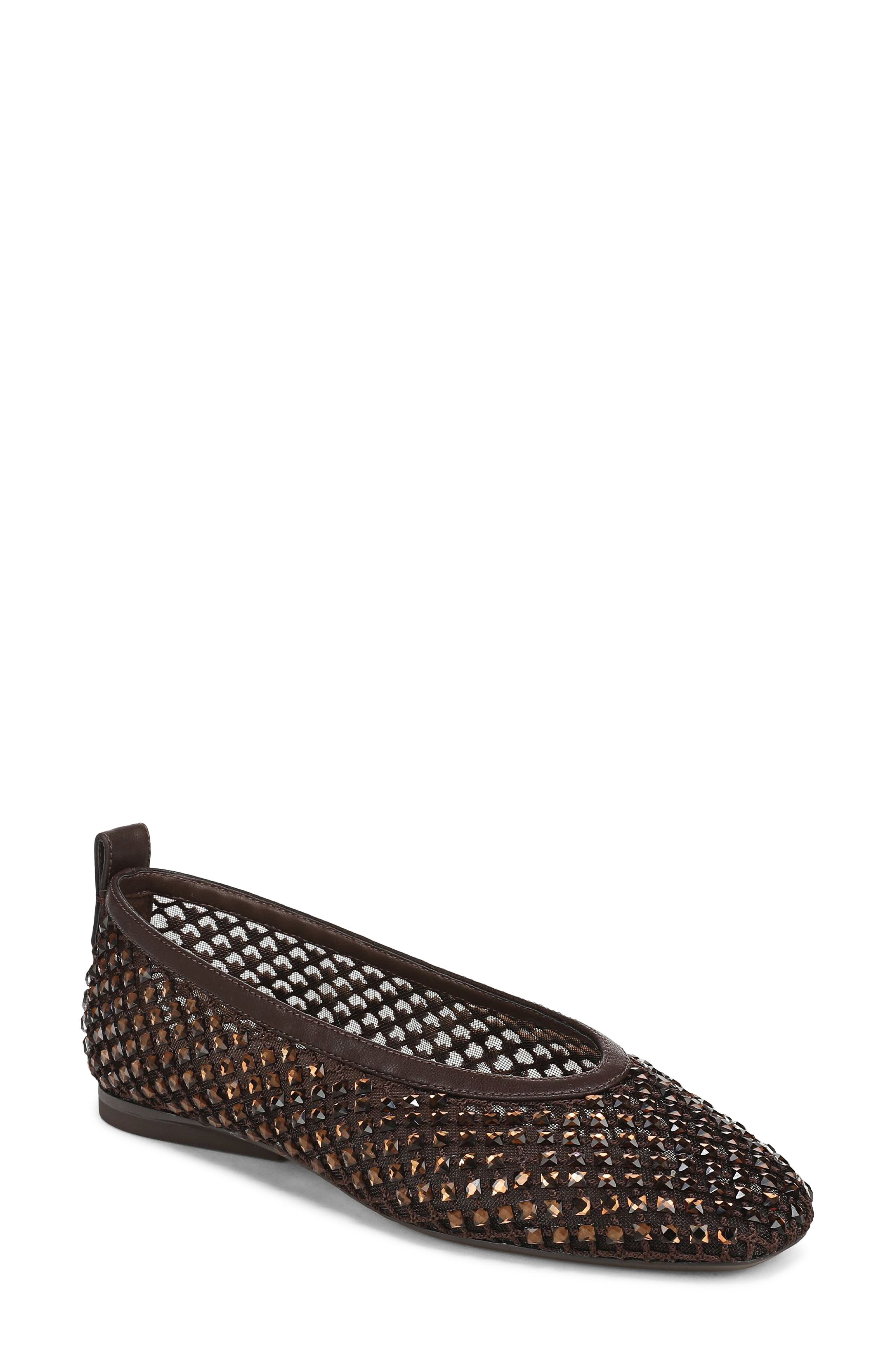 Carla Ballet Flat, Main, color, CHOCOLATE MESH