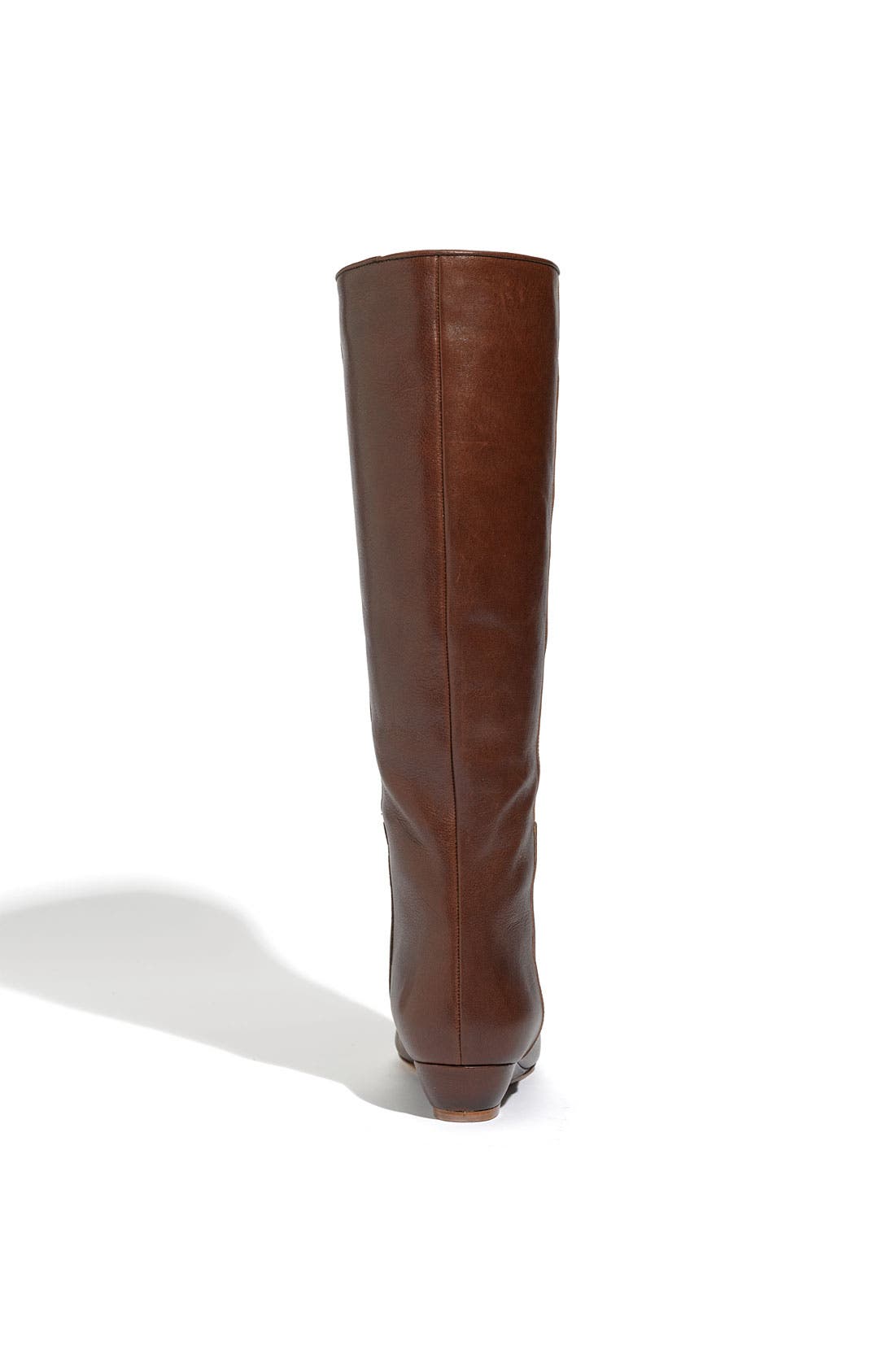 'Matilde' Sliver Wedge Leather Boot, Alternate, color, CHESTNUT