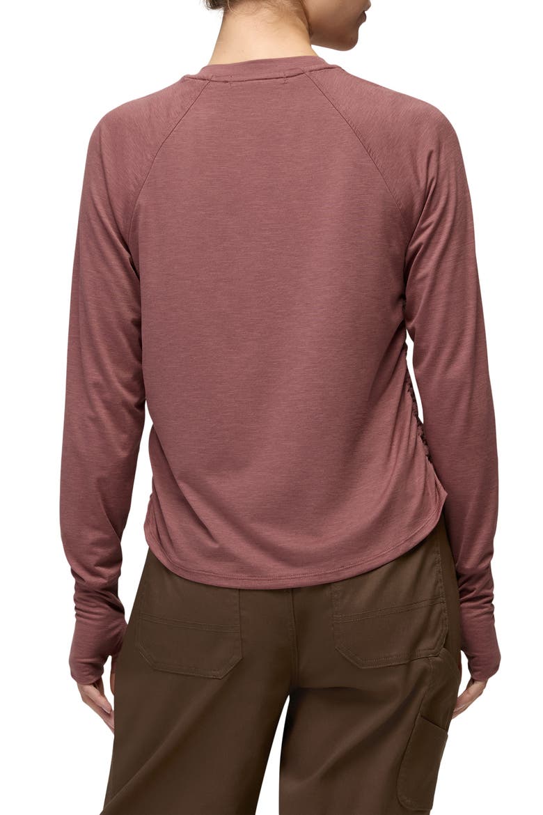 Gathered Long Sleeve T-Shirt, Alternate, color, NEWBERRY