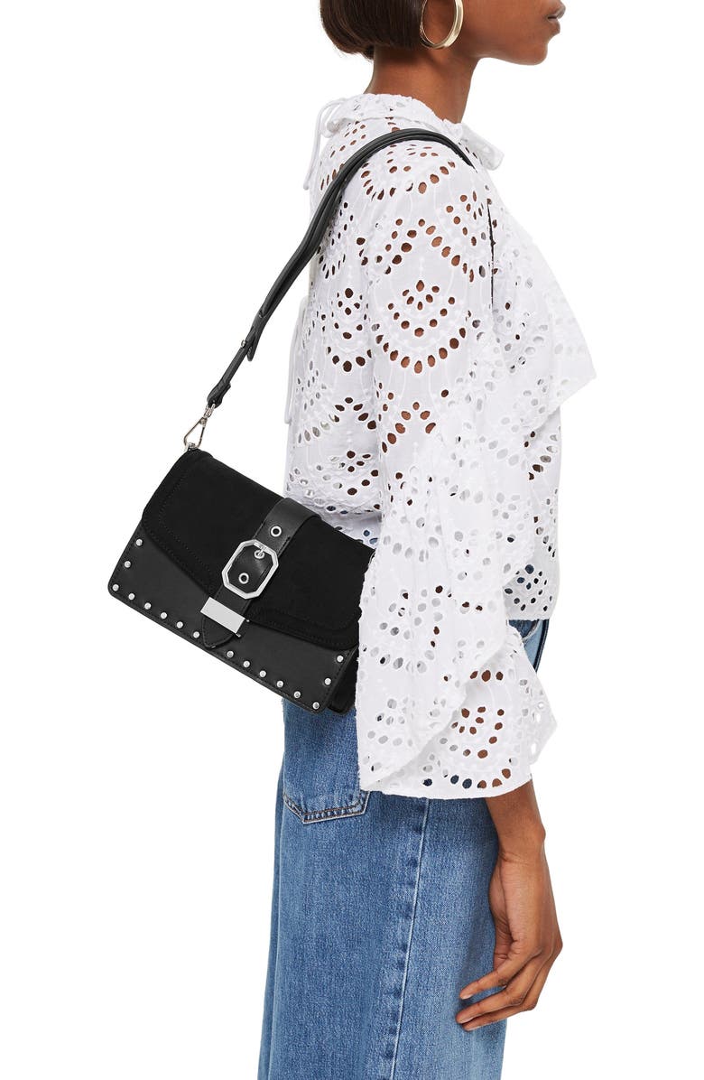 Topshop Megan Buckle Crossbody Bag, Alternate, color,