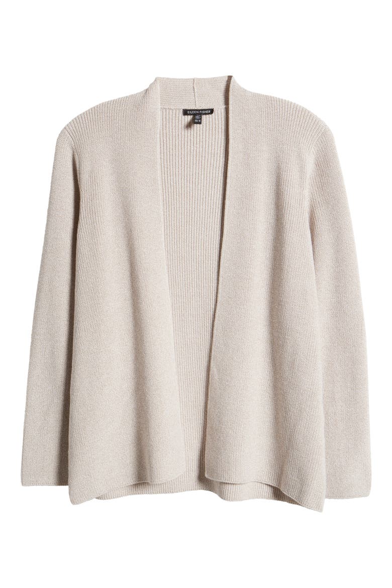 Organic Cotton Open Front Cardigan, Alternate, color, DOVE