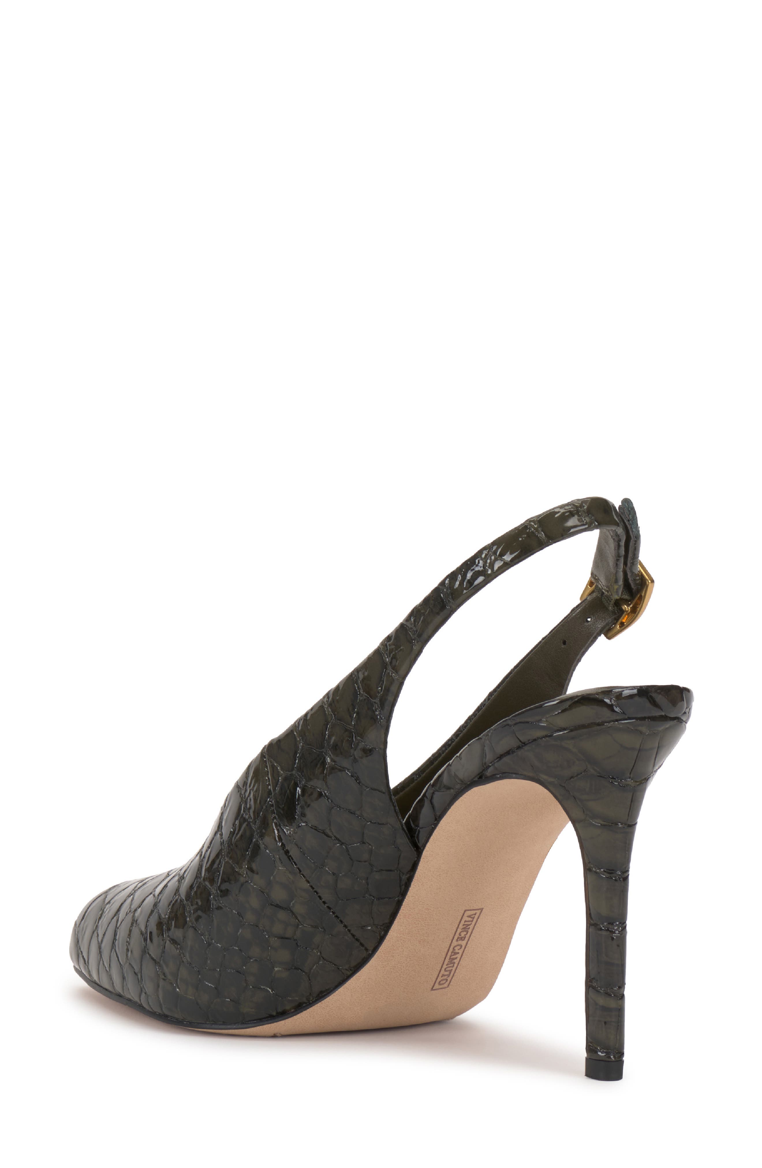 Helenza Peep Toe Slingback Pump, Alternate, color, DEEP FOREST