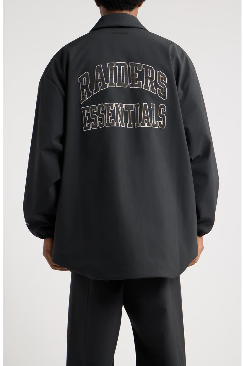 x NFL Raiders Coach Jacket, Alternate, color, BLACK