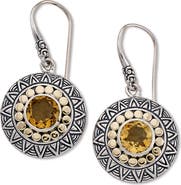 SAMUEL B. Two-Tone Disc Drop Earrings