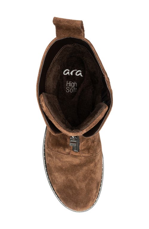 Ara Deon Leather Bootie In Brown