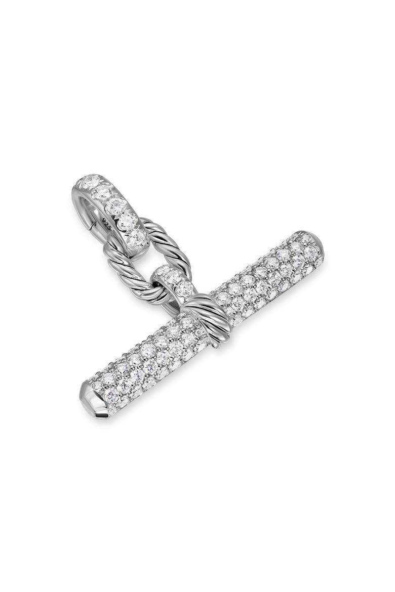 Madison® Toggle Pendant in Sterling Silver with Diamonds, 29mm, Main, color, DIAMOND/ SILVER