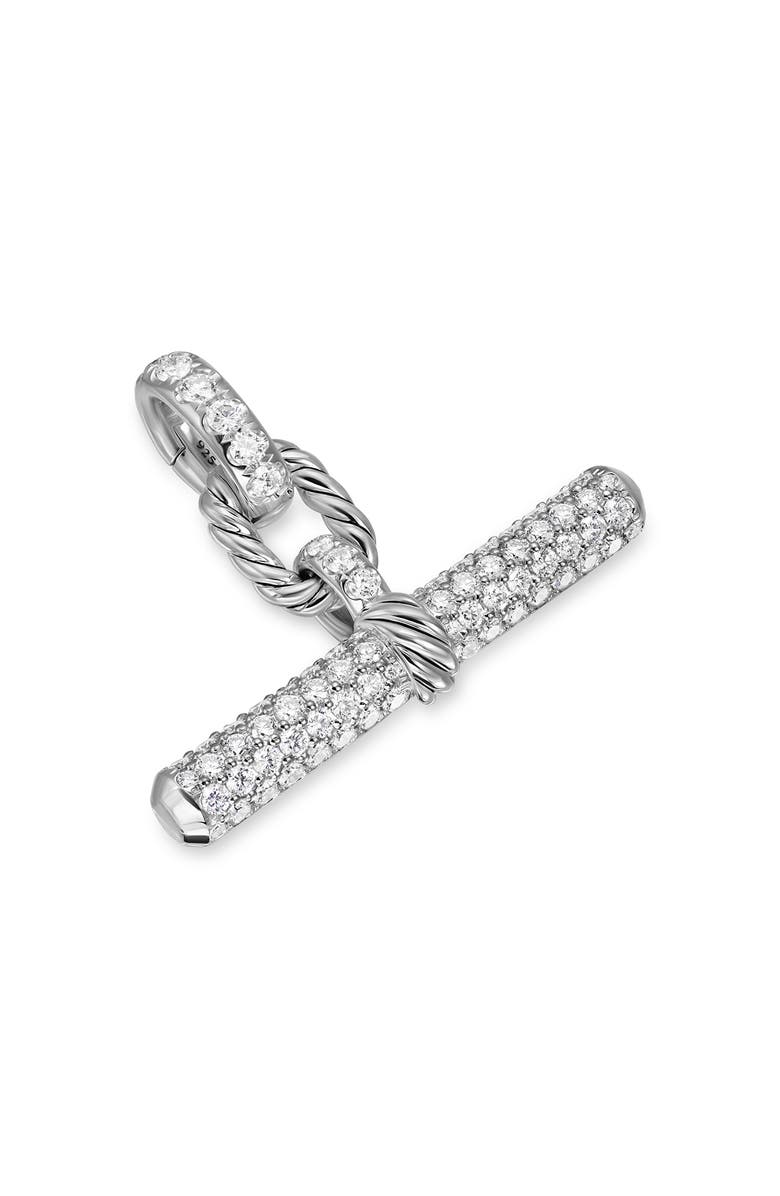 David Yurman Madison<sup>®</sup> Toggle Pendant in Sterling Silver with Diamonds, 29mm, Main, color, Diamond/ Silver
