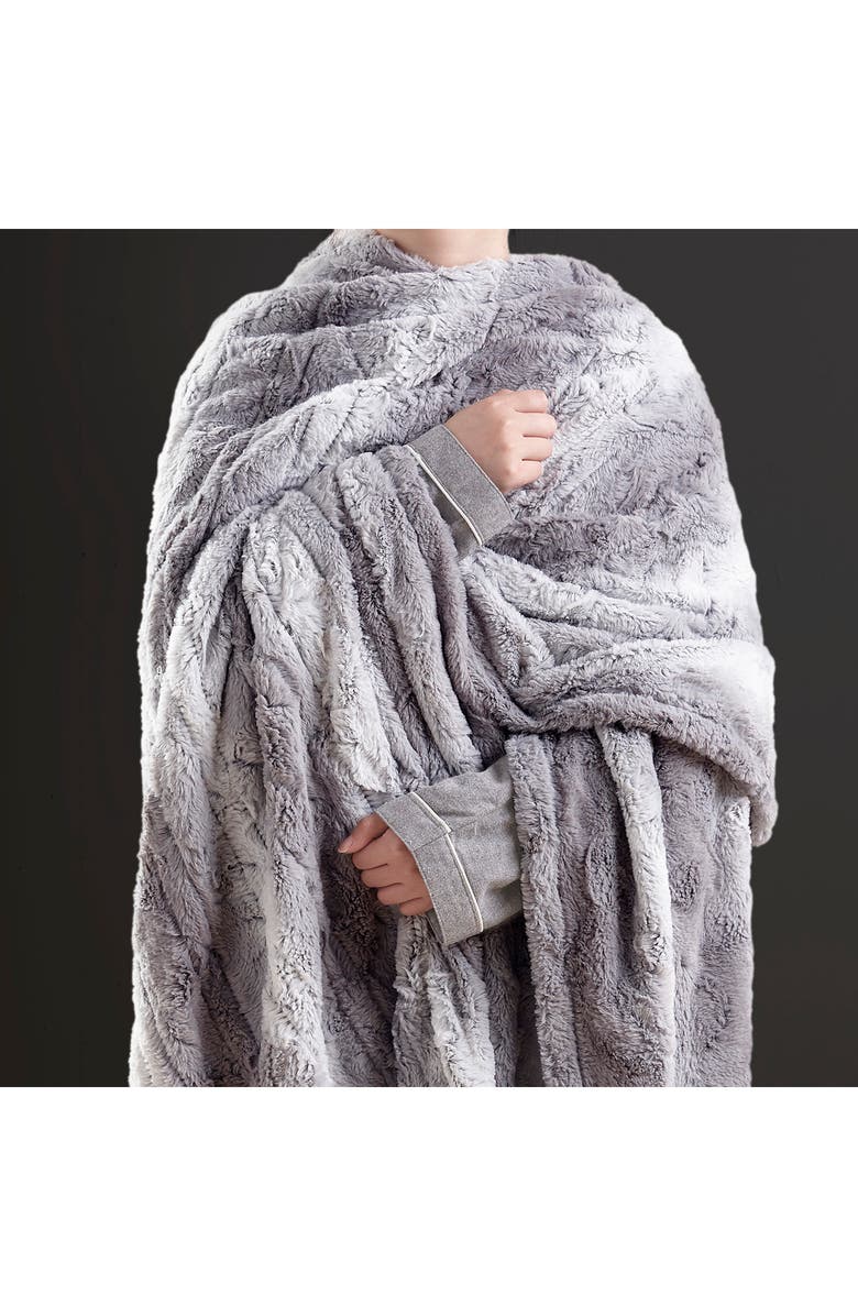 BEAUTYREST Zuri Heated Faux Fur Wrap, Alternate, color, 