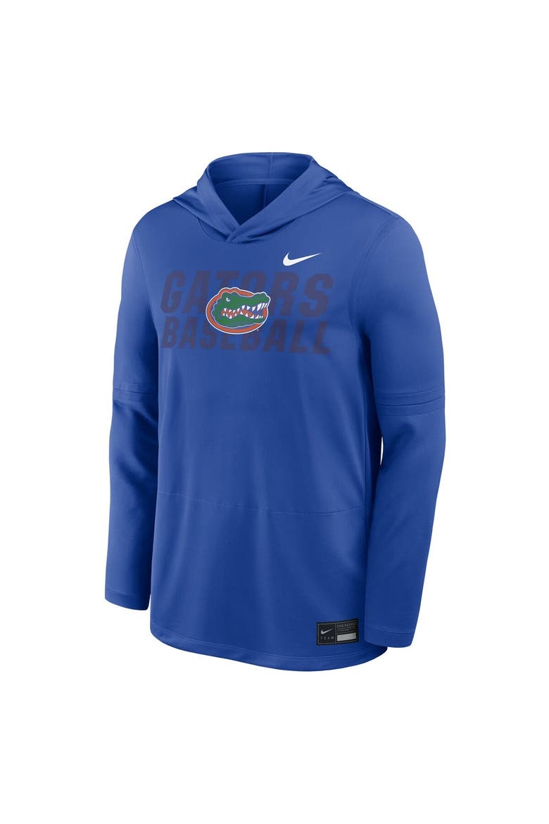 Men's Nike Royal Florida Gators Dugout Dri-FIT Long Sleeve Hooded T-Shirt, Alternate, color, Royal