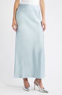 Open Edit Satin Maxi Skirt