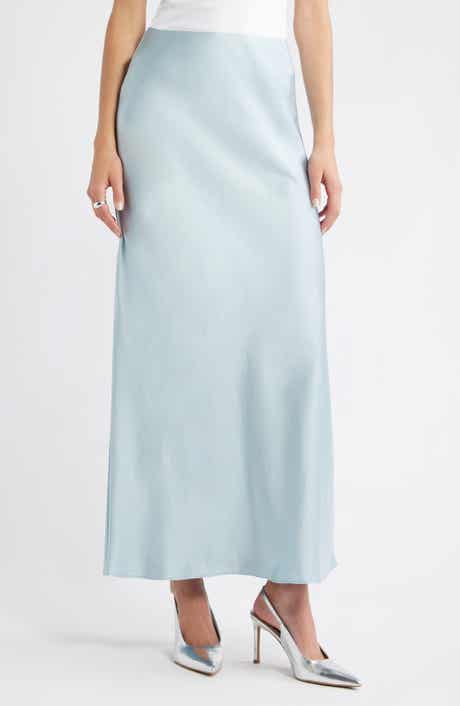 Open Edit Satin Maxi Skirt