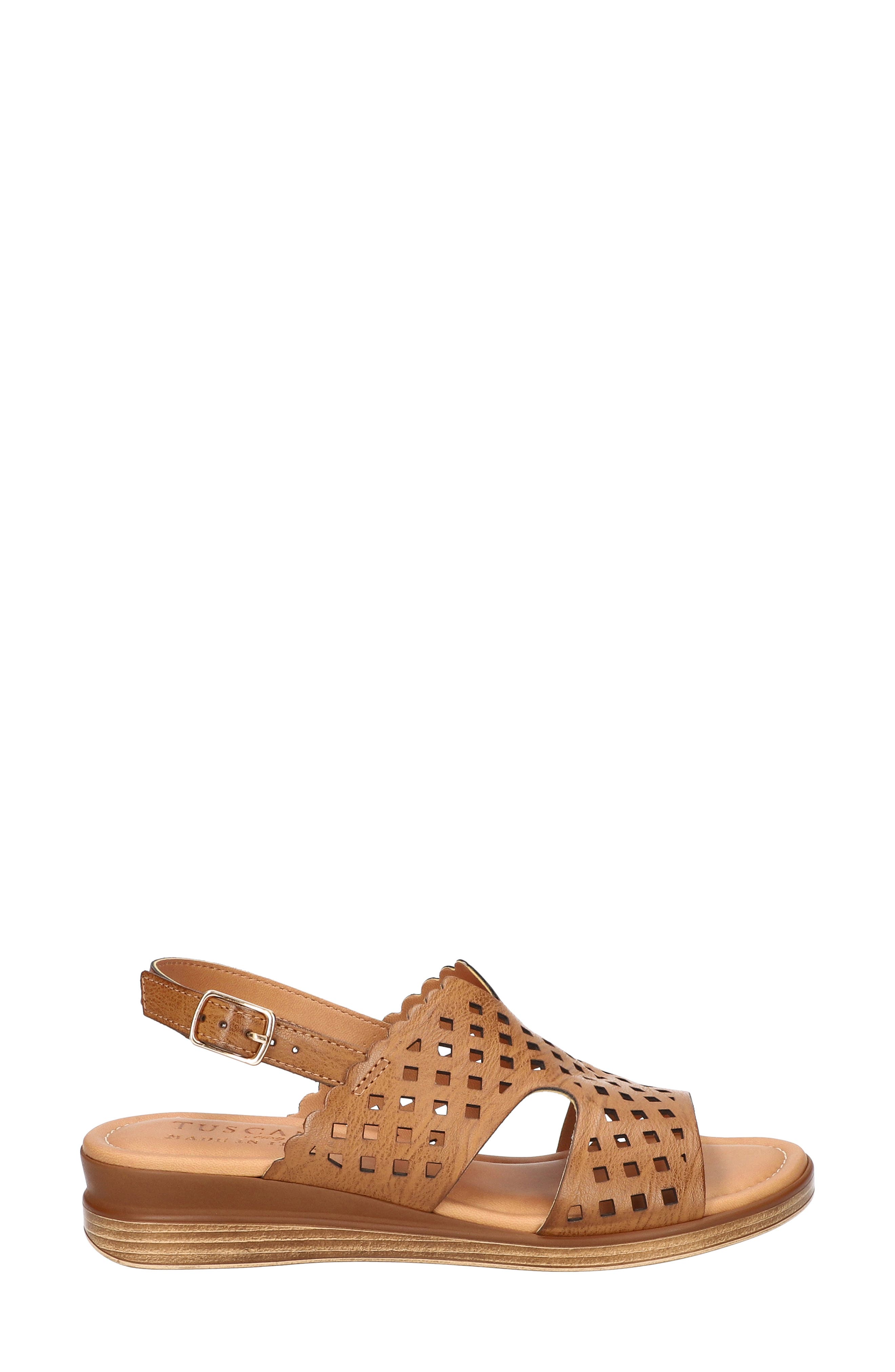 Martella Slingback Wedge Sandal, Alternate, color, COGNAC