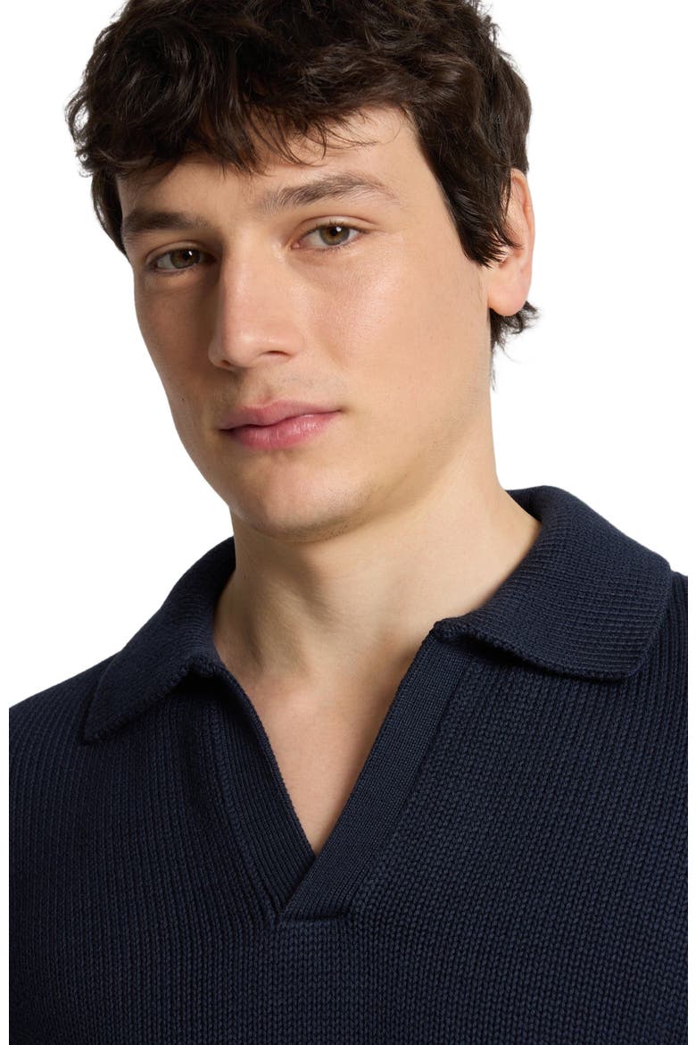Ultra Soft Cotton Johnny Polo, Alternate, color, Midnight