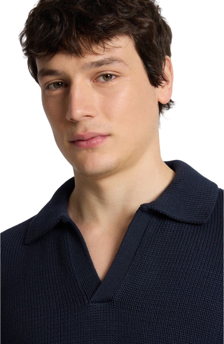 Onia Ultra Soft Cotton Johnny Polo, Alternate, color, Midnight