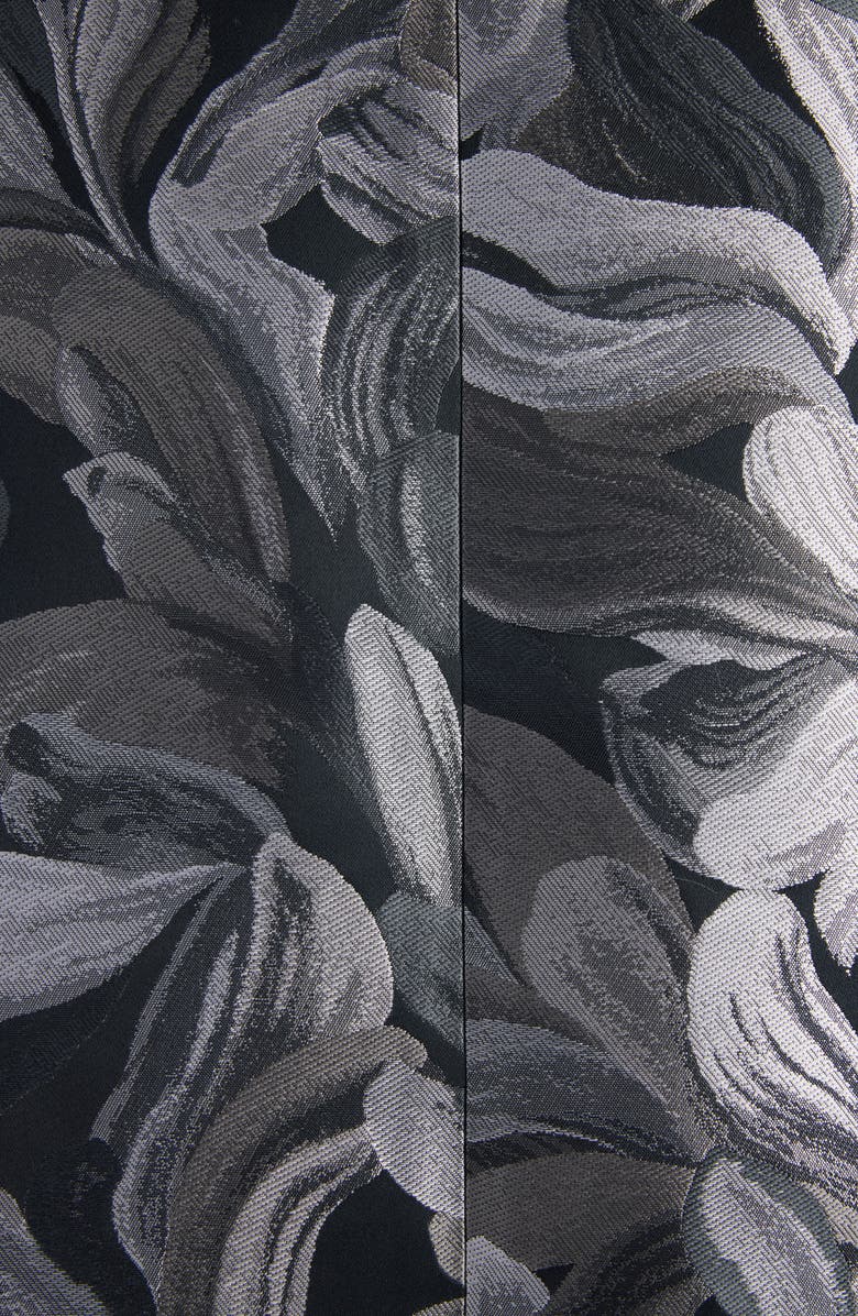 Dries Van Noten Blink Abstract Floral Double Breasted Blazer, Alternate, color, Black