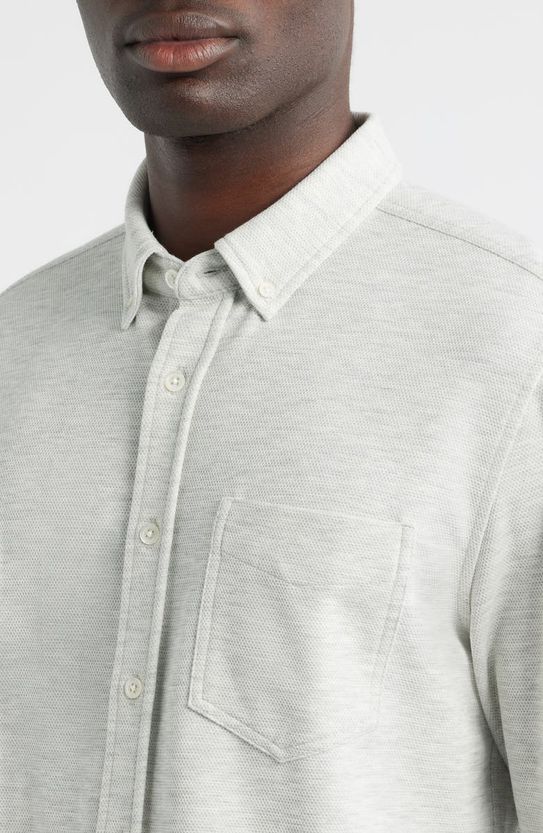 Rails Vincent Heathered Piqué Button-Down Shirt, Alternate, color, 