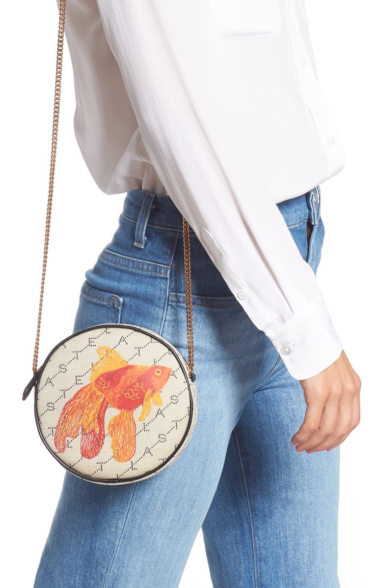 Stella McCartney Monogram Canvas Circle Crossbody Bag, Alternate, color,