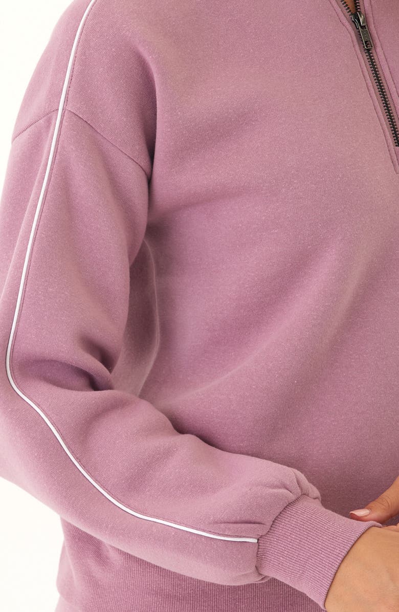 Threads 4 Thought Constance Triblend Fleece Quarter Zip, Alternate, color, Cherry Blossom