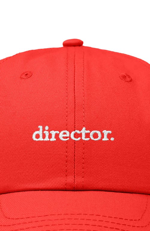 Shop Dalix Director Embroidered Low Crown Cap In Red