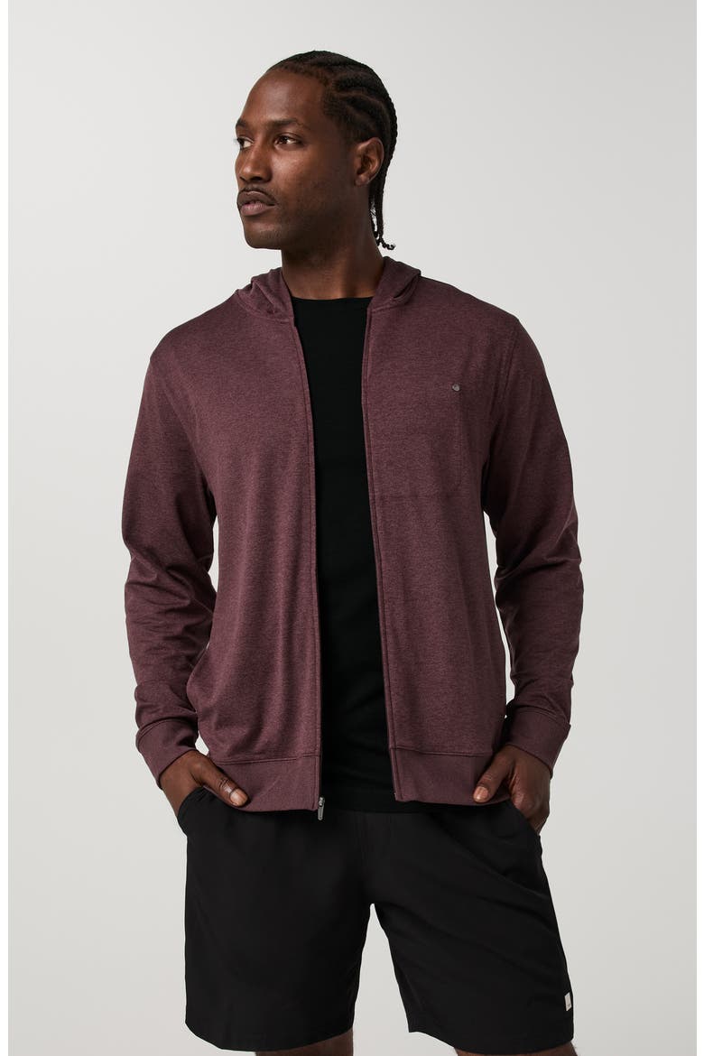 Ponto Performance Zip Hoodie, Alternate, color, BOYSENBERRY HEATHER