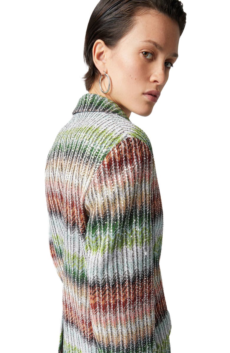 Missoni Dégradé Zig Zag Knit Blazer With Sequins, Alternate, color,