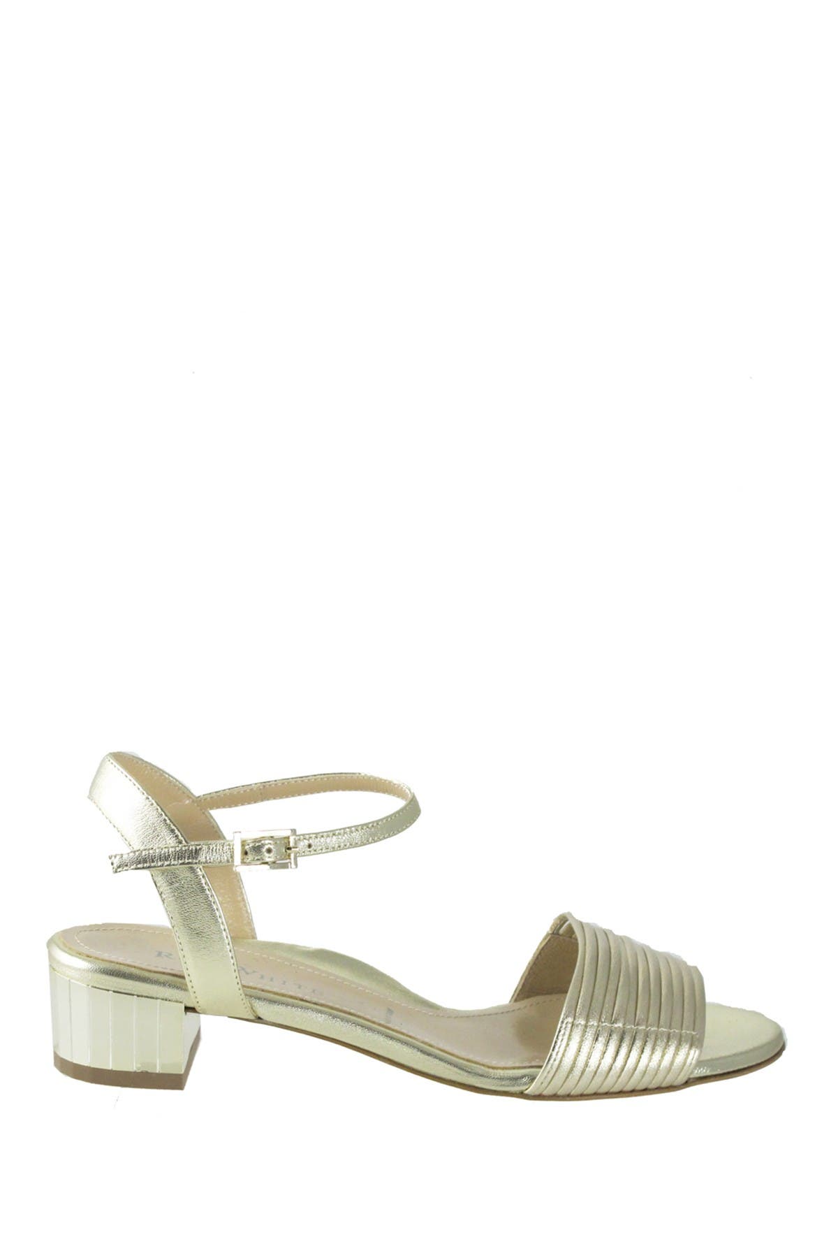 Evelyn Metallic Leather Sandal, Alternate, color, PLATINO