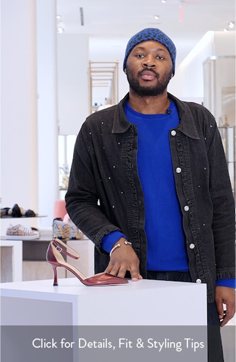 Foxena Ankle Strap Pointed Toe Pump, sales video thumbnail