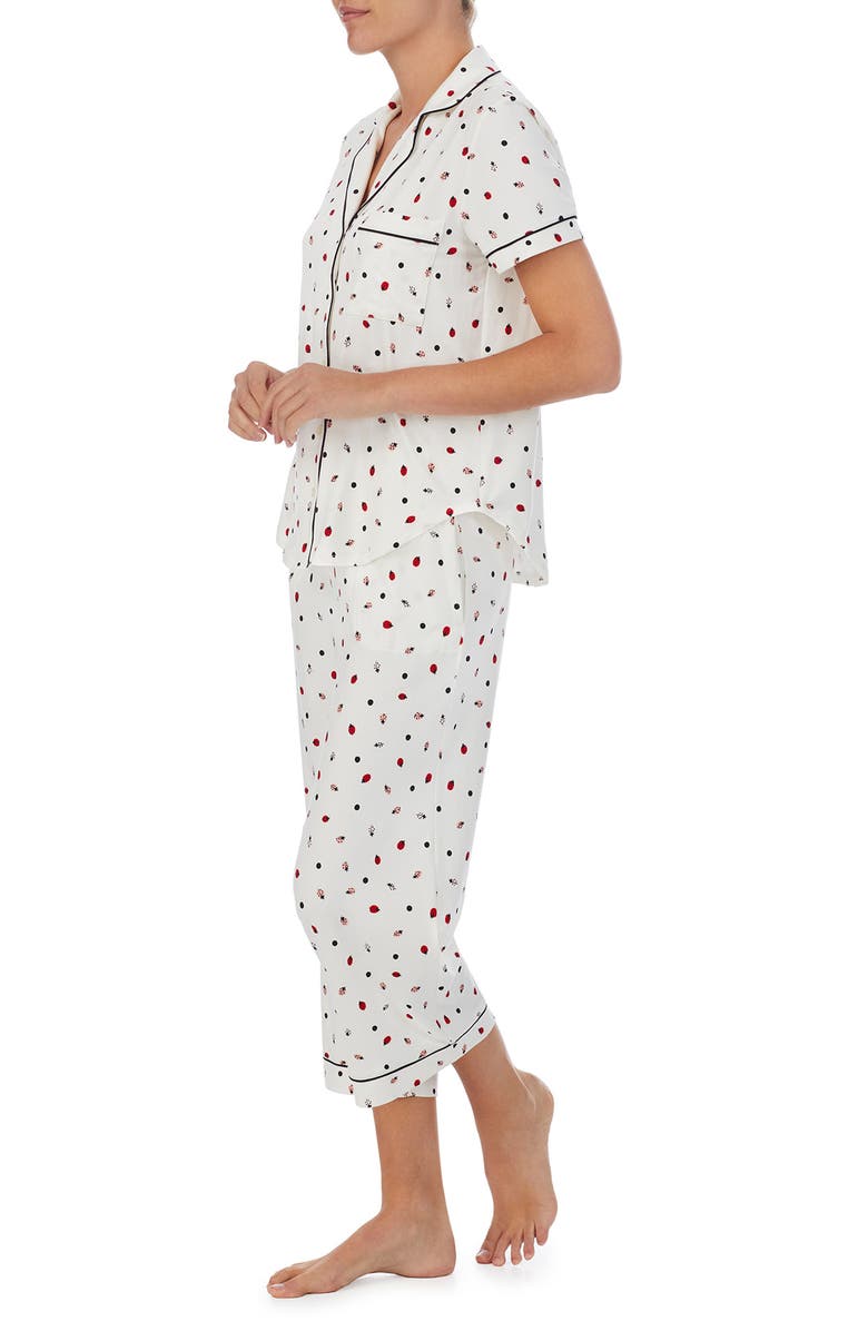 Kate Spade New York print crop pajamas, Alternate, color,
