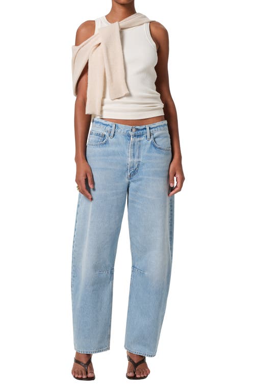 Citizen Of Humanity Citizens Of Humanity Miro High Waist Barrel Jeans In Gemini (light Indigo)
