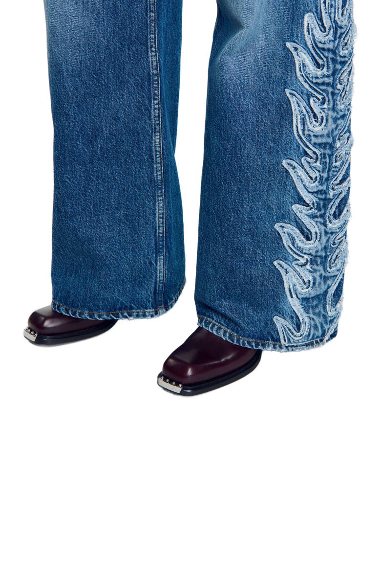 SANDRO Flared flame jeans, Alternate, color, 