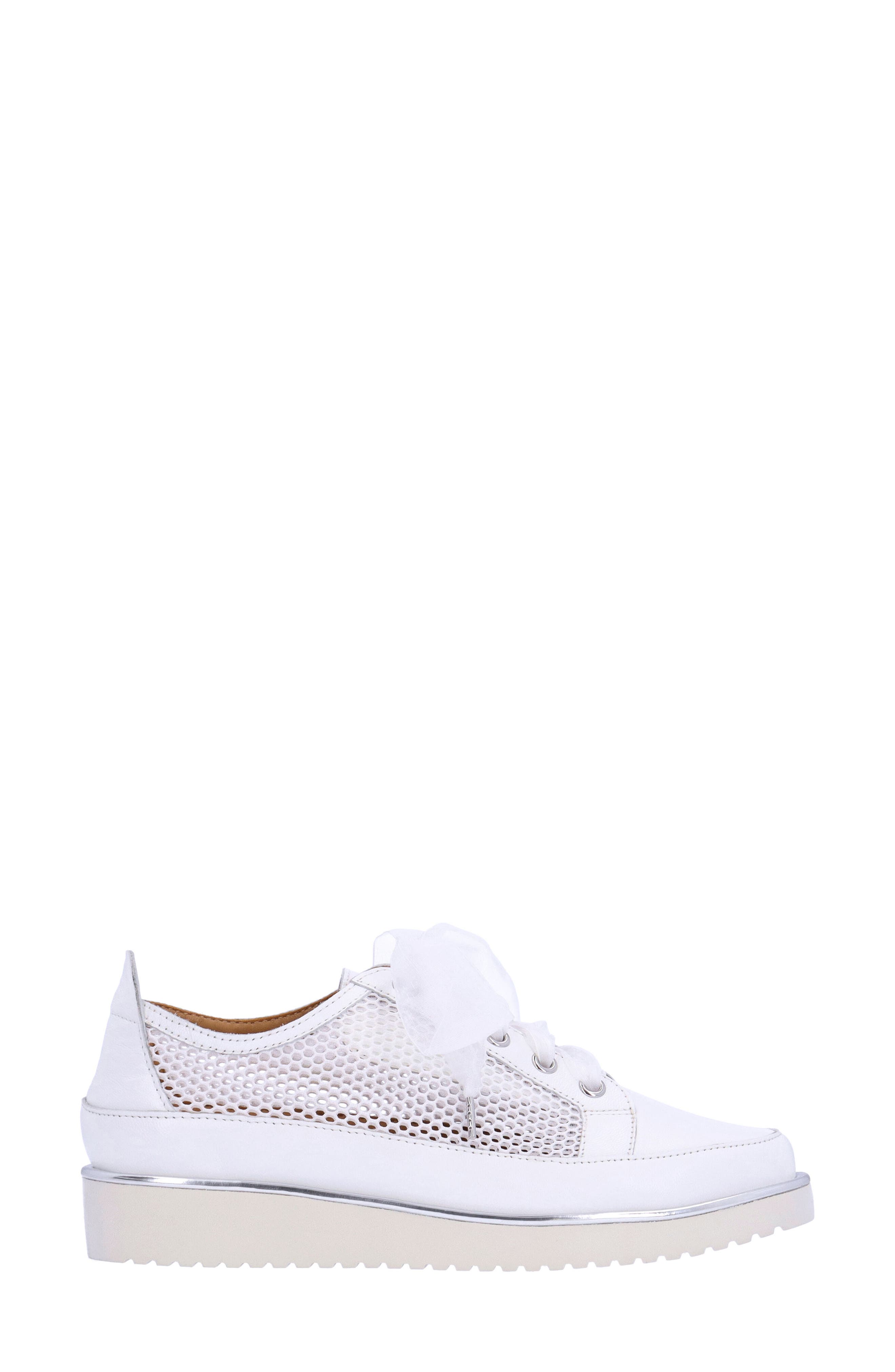 Zafira Mixed Media Derby, Alternate, color, WHITE