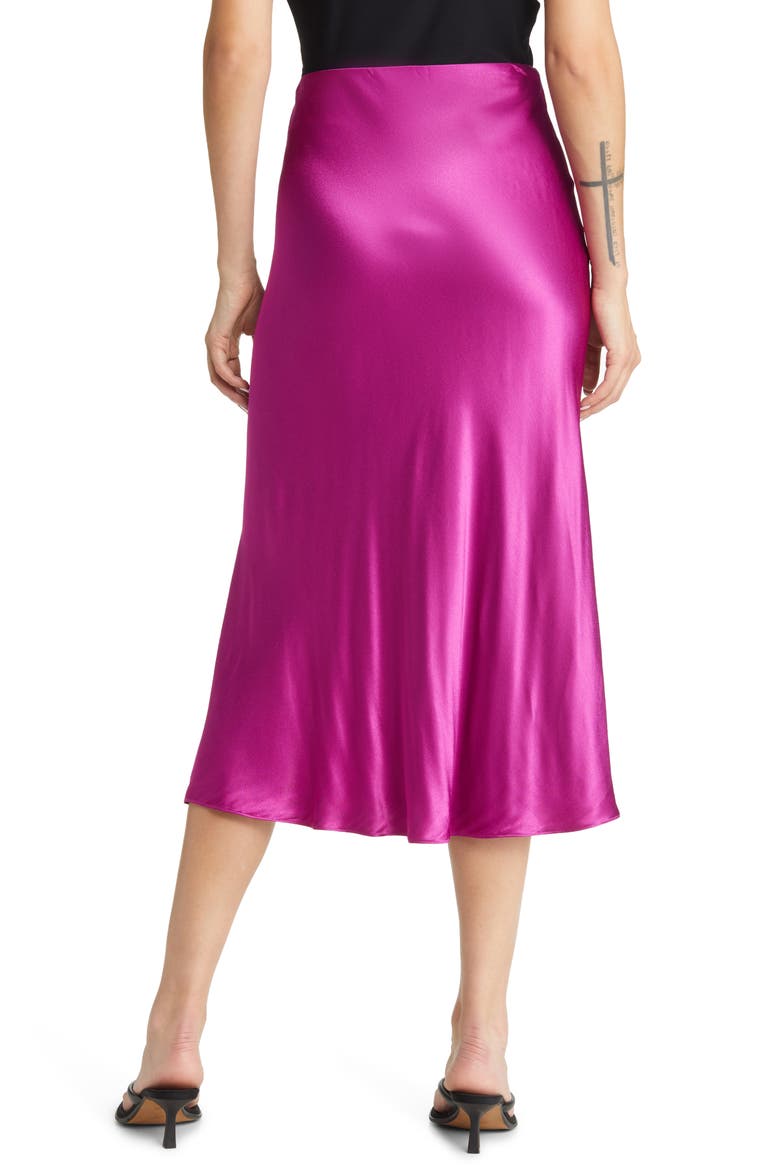 Maya Satin A-Line Skirt, Alternate, color, RADIANCE
