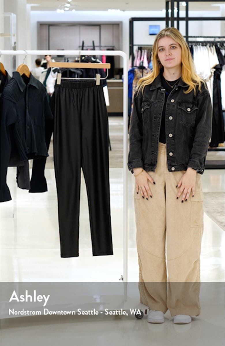 Zefir Pull-On Straight Leg Faux Leather Pants, sales video thumbnail