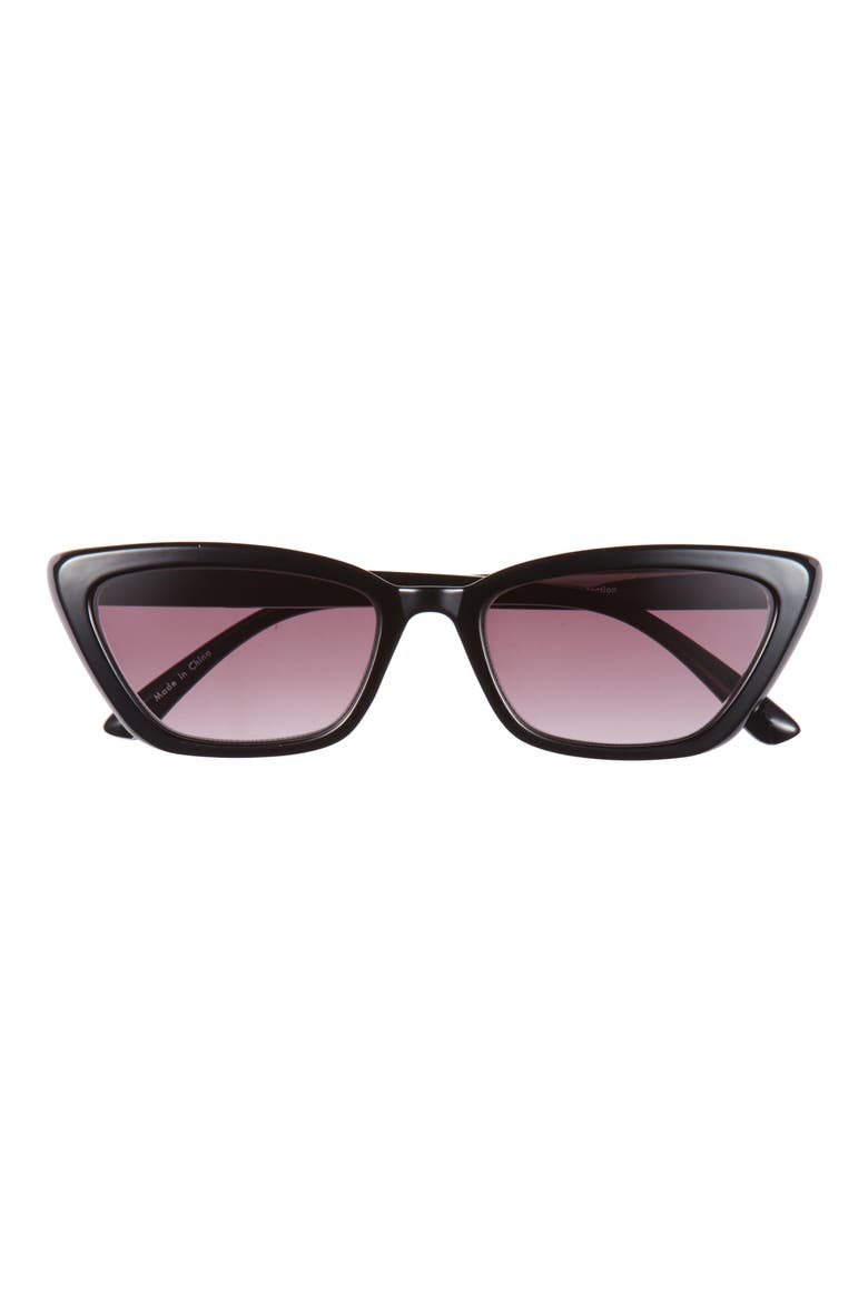 Gradient Cat Eye Sunglasses, Main, color, BLACK