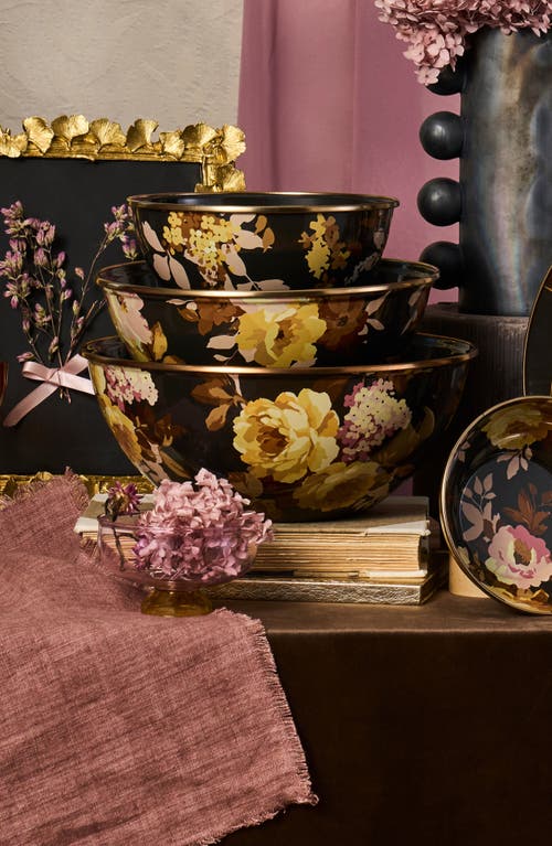 Mackenzie-childs Mackenzie Childs Wild Rose Large Everyday Bowl In Brown