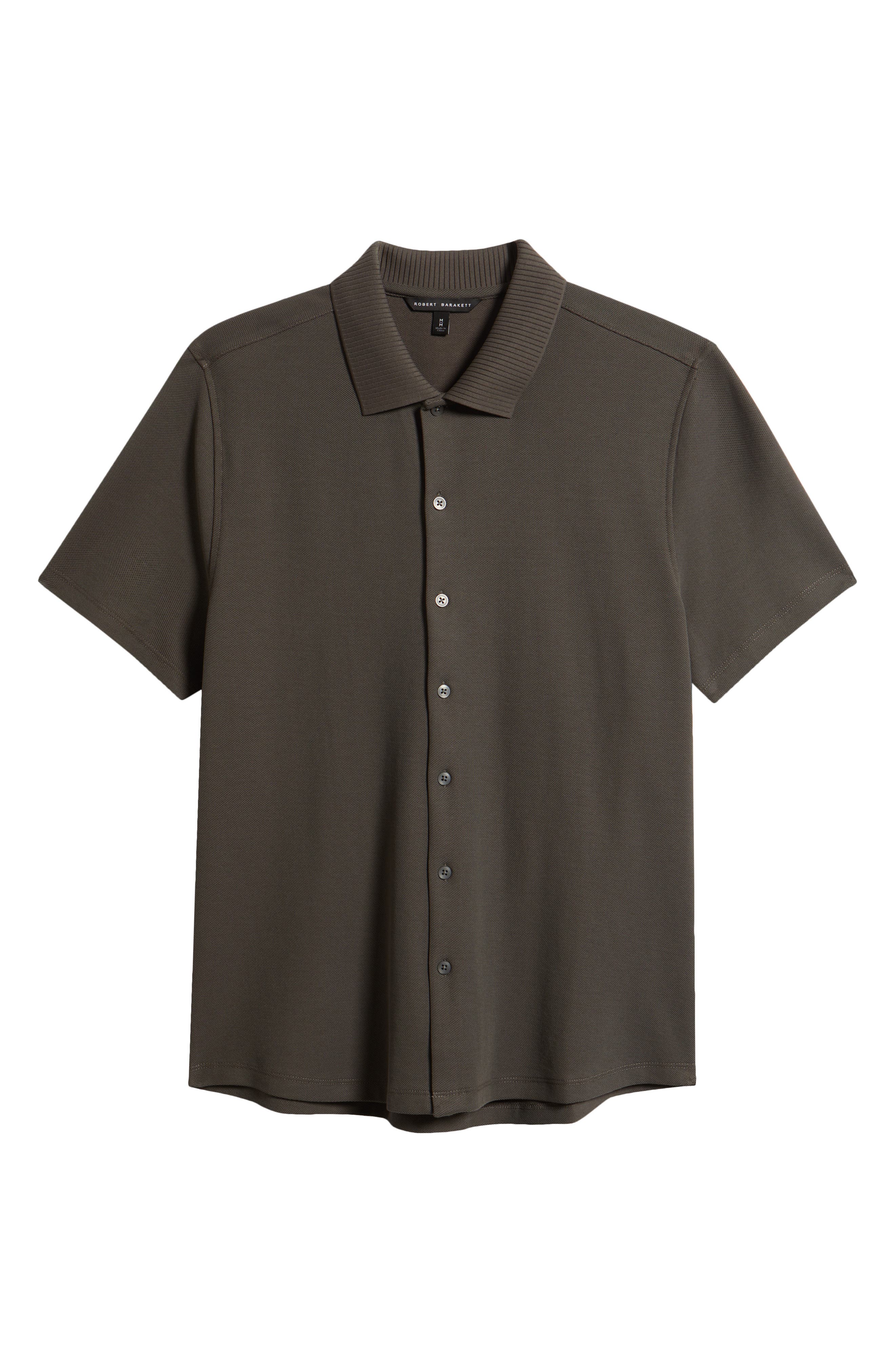 Мужские рубашки Robert Barakett Sorrell Short Sleeve Cotton Piqué Button-Up Shirt — фото 6