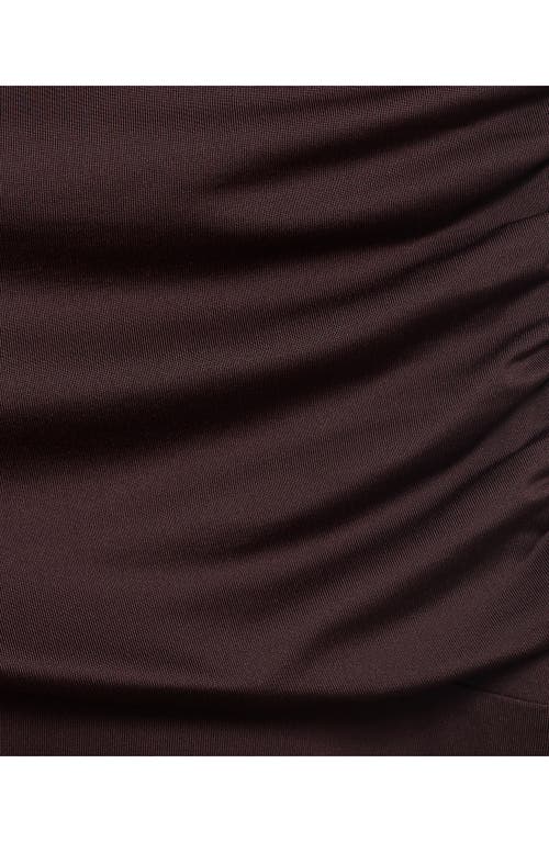Mango Draped Midi Skirt In Brown