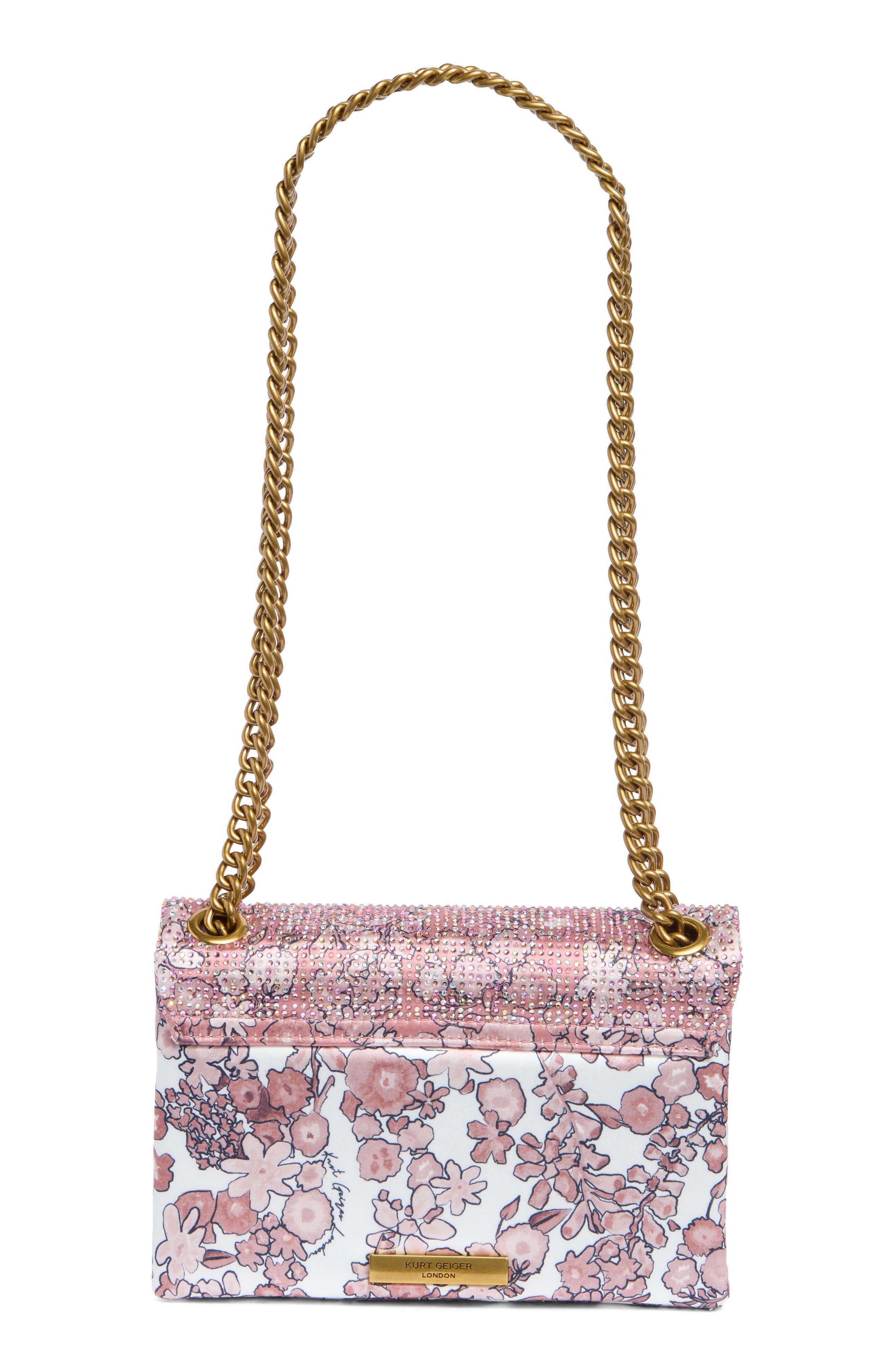 Mini Fabric Kensington Crystal Crossbody Bag, Alternate, color, OPEN PINK