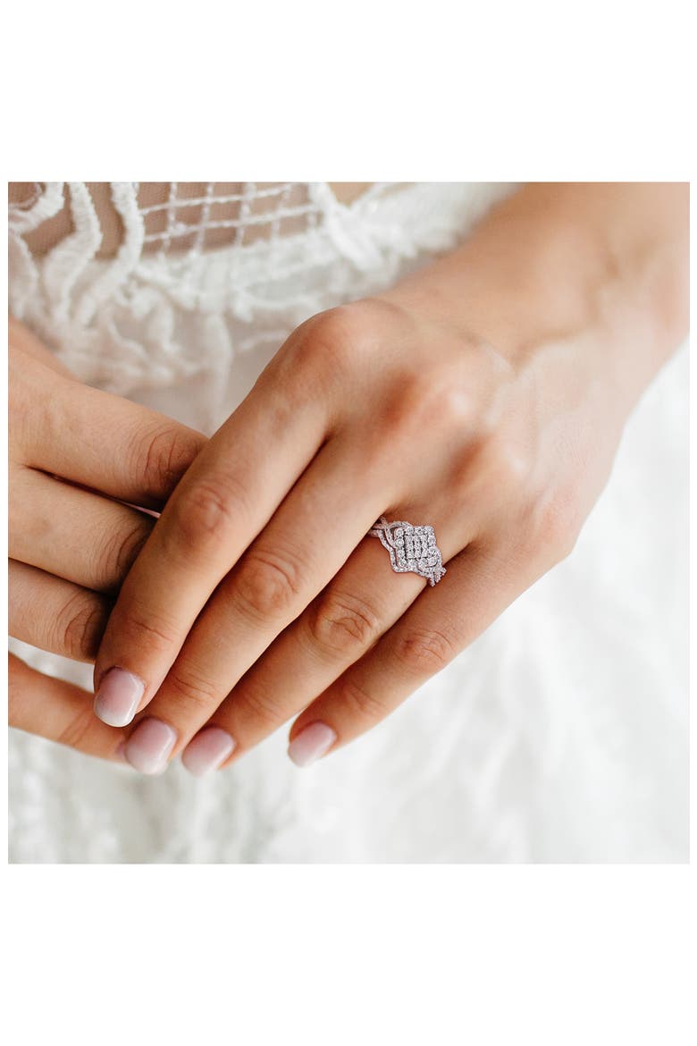 Diamond Engagement Ring Set - 0.27ctw, Alternate, color, SILVER