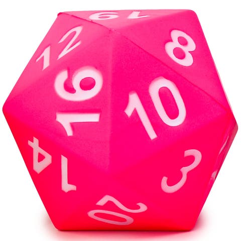 Giant D20 Foam Dice Pink