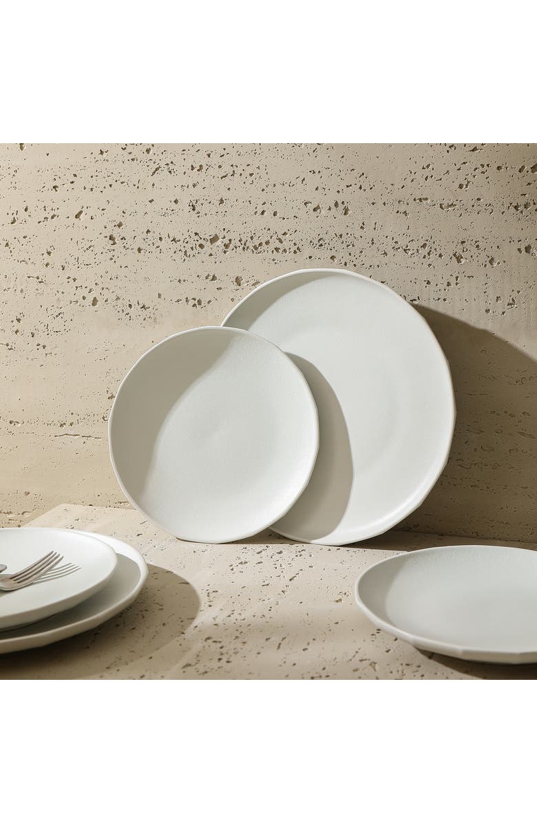 Stone Lain Rio Stoneware 4-Piece Dinner Plate Set, Alternate, color, Beige