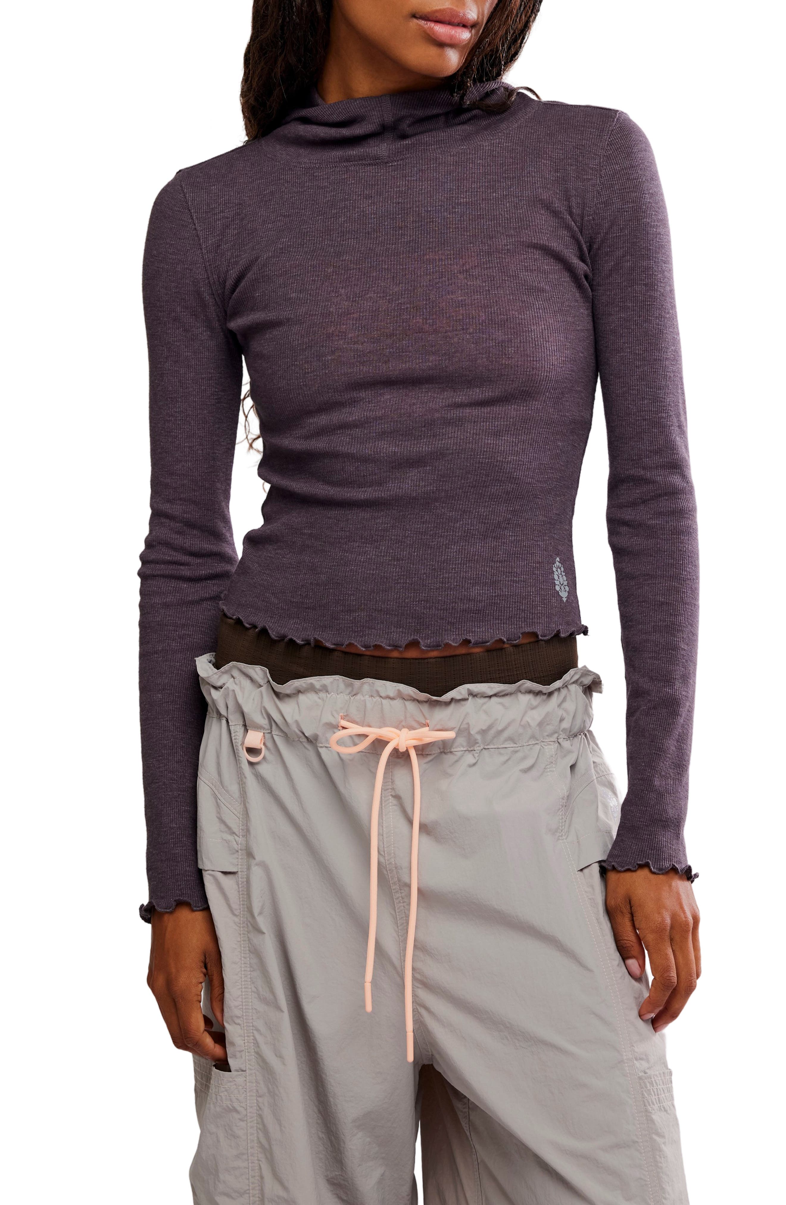 Free People FP Movement Breathe Easy Cotton Blend Hoodie
