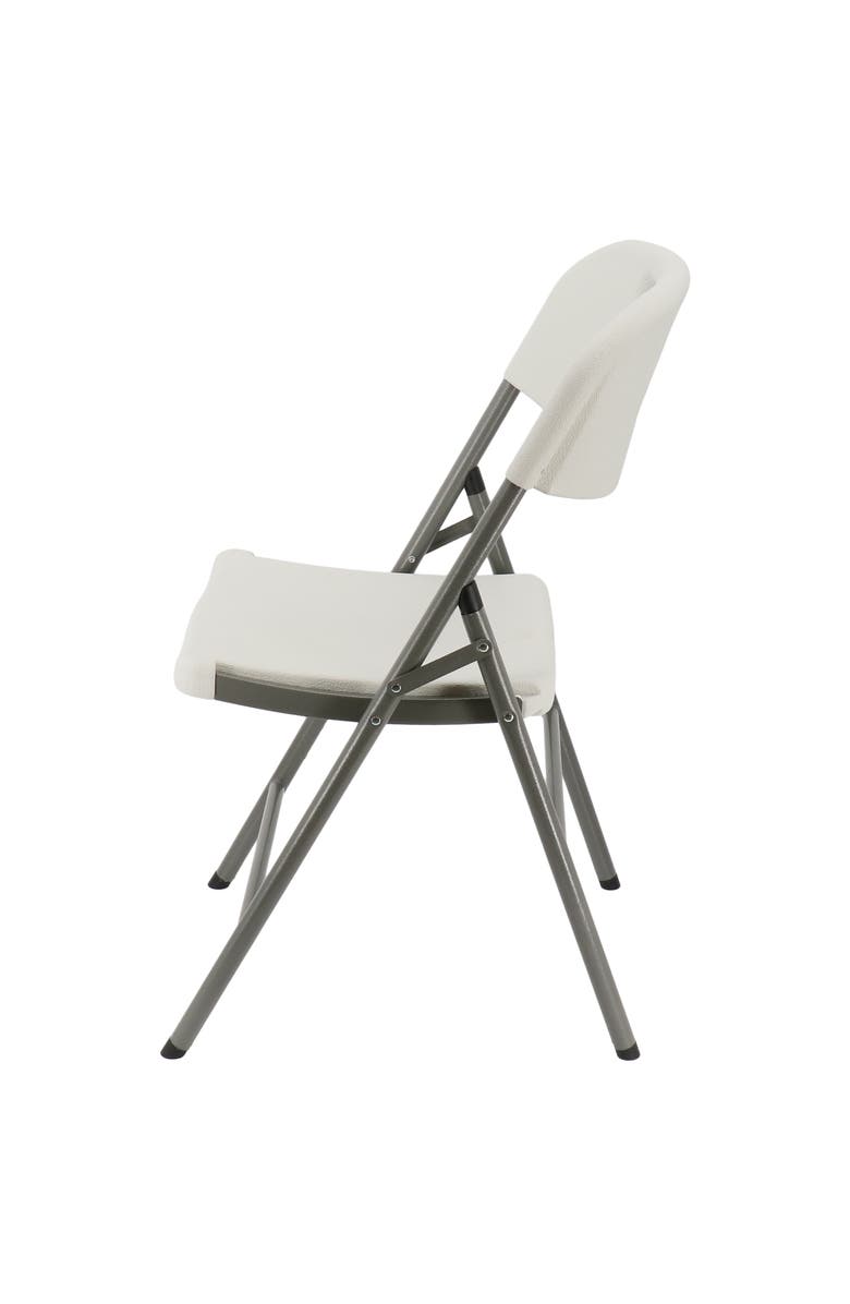 Elama 4 Piece Indoor and Outdoor Folding Chair Set, Alternate, color, White