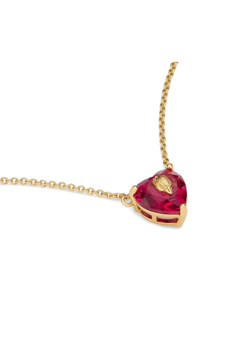 Kurt Geiger London Crystal Heart Pendant Necklace, Main, color, Gold/ Pink